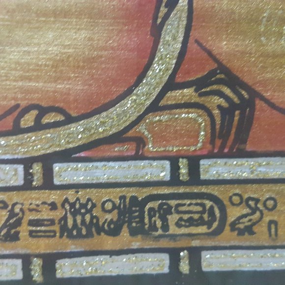 Hand-painted papyrus painted souvenir portrait (The Sphinx Design) - Picture 8 of 16